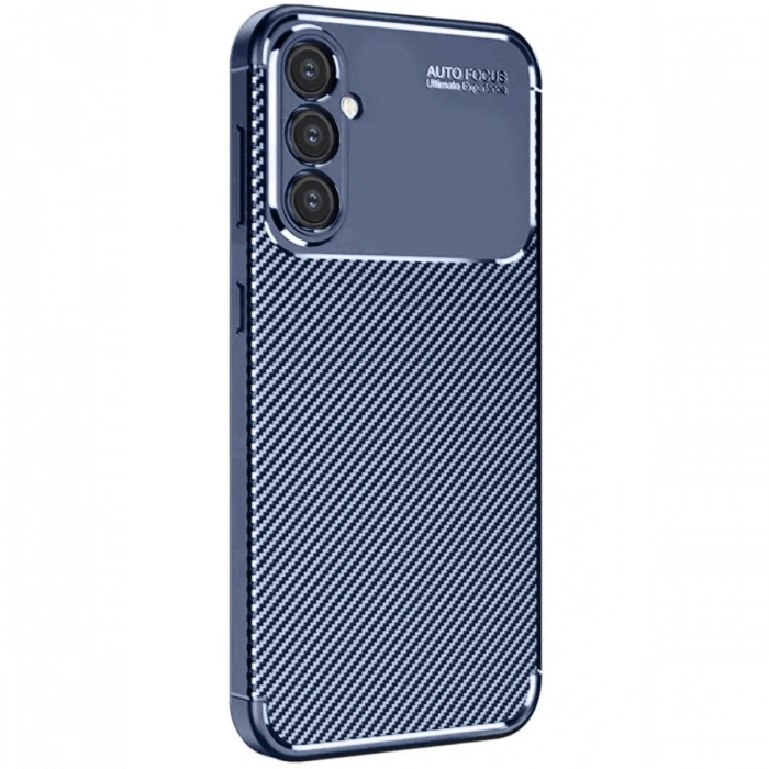 Samsung Galaxy A56 Kılıf Auto Focus Karbon Kapak - Lacivert