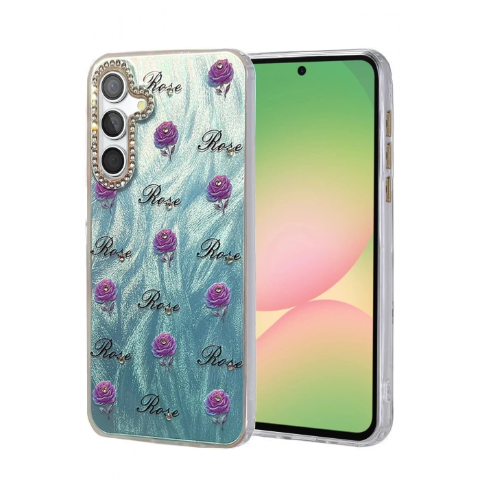 Samsung Galaxy A56 Kılıf Blade Aynalı Desenli Kapak - Desen 9