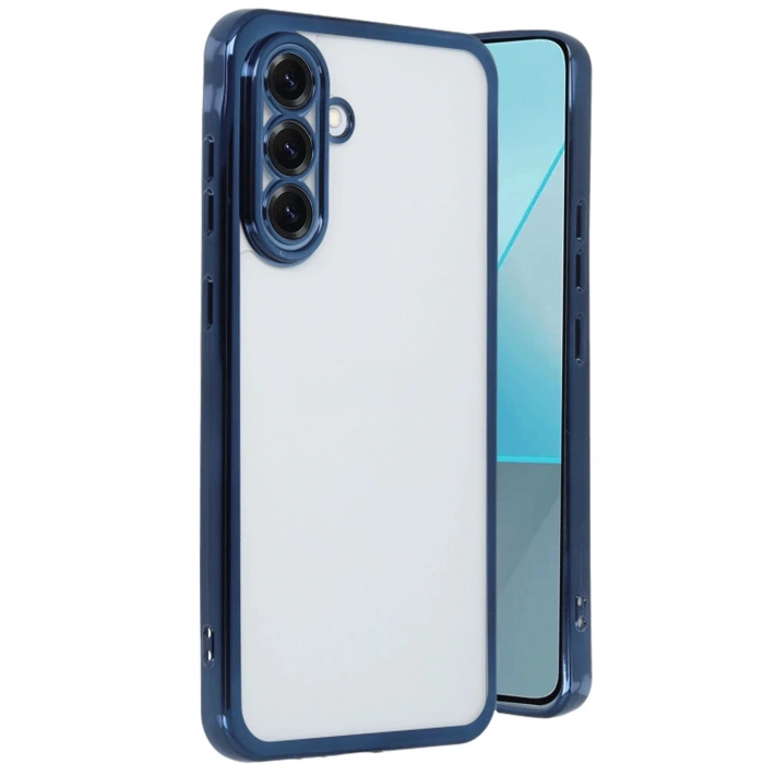 Samsung Galaxy A56 Kılıf Lensli Silikon - Lacivert