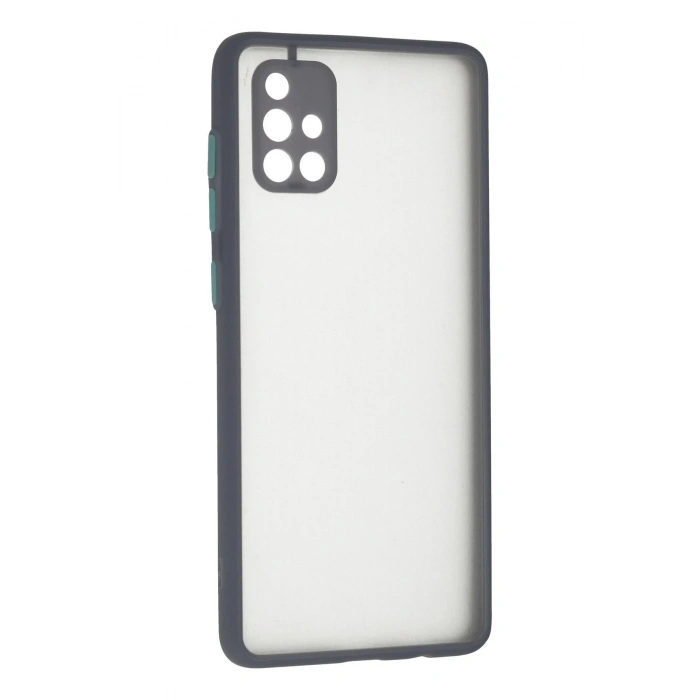 Samsung Galaxy A71 Kılıf Montreal Silikon Kapak - Gri