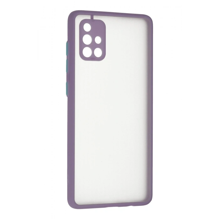 Samsung Galaxy A71 Kılıf Montreal Silikon Kapak - Mor
