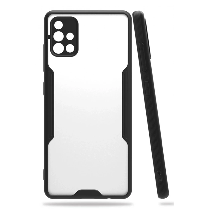 Samsung Galaxy A71 Kılıf Platin Silikon - Siyah