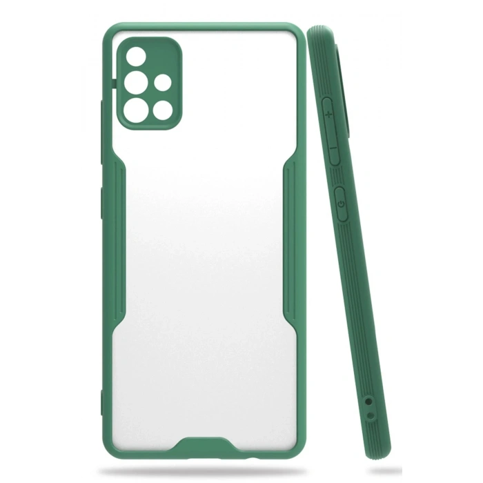 Samsung Galaxy A71 Kılıf Platin Silikon - Yeşil