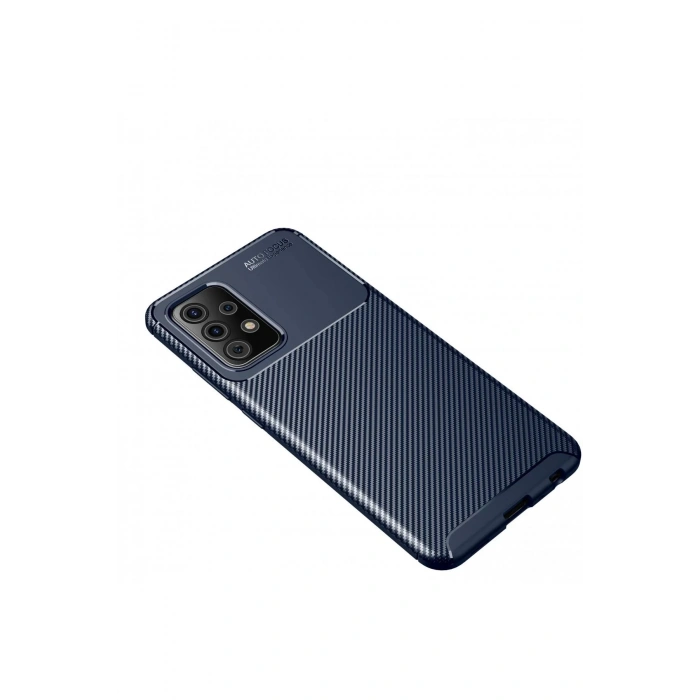 Samsung Galaxy A72 Kılıf Auto Focus Karbon Kapak - Lacivert