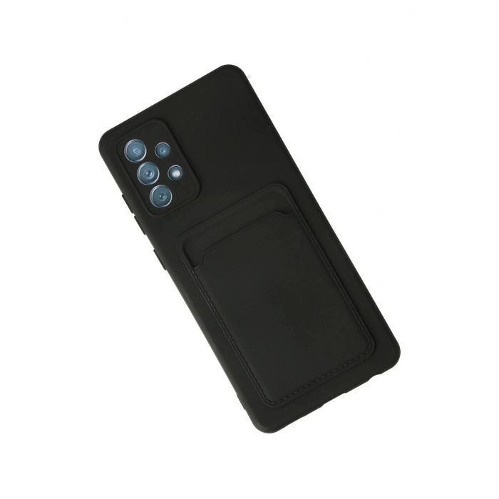 Samsung Galaxy A72 Kılıf Kelvin Kartvizitli Silikon - Siyah