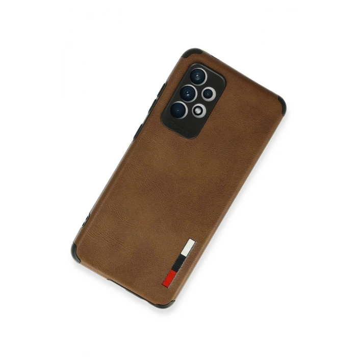 Samsung Galaxy A72 Kılıf Loop Deri Silikon - Kahverengi