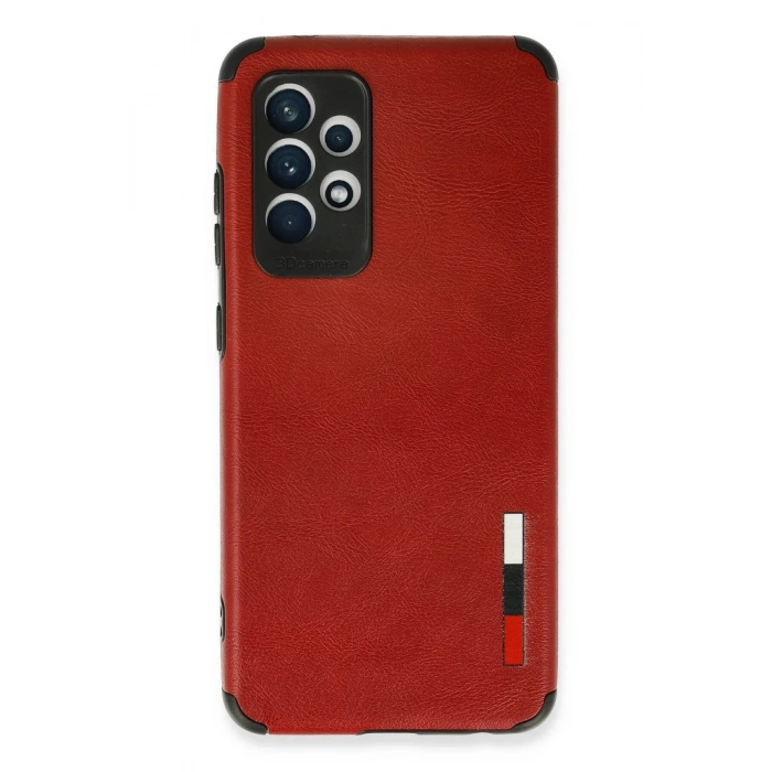 Samsung Galaxy A72 Kılıf Loop Deri Silikon - Kırmızı