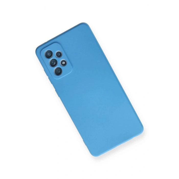 Samsung Galaxy A72 Kılıf Nano içi Kadife Silikon - Mavi
