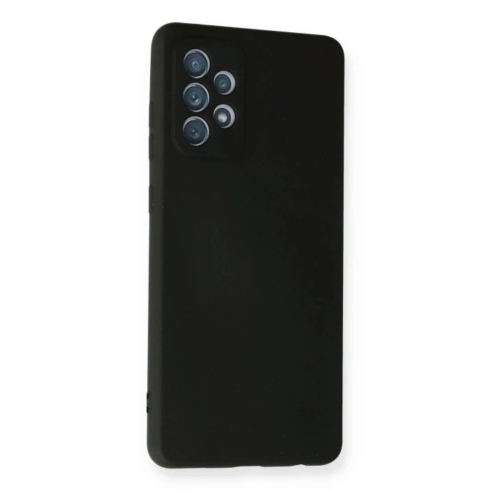 Samsung Galaxy A72 Kılıf Nano içi Kadife Silikon - Siyah