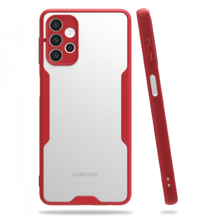 Samsung Galaxy A72 Kılıf Platin Silikon - Kırmızı