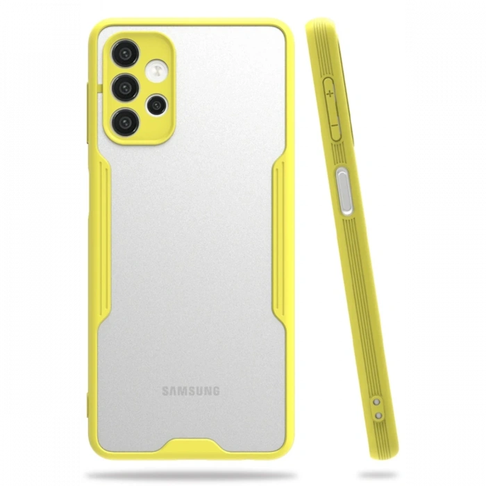 Samsung Galaxy A72 Kılıf Platin Silikon - Sarı