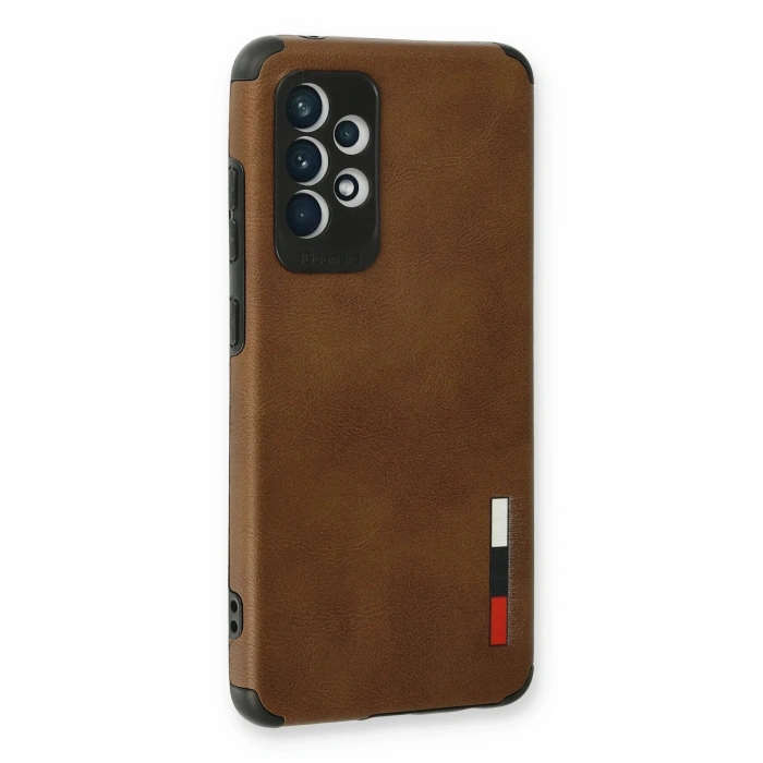 Samsung Galaxy A73 5G Kılıf Loop Deri Silikon - Kahverengi