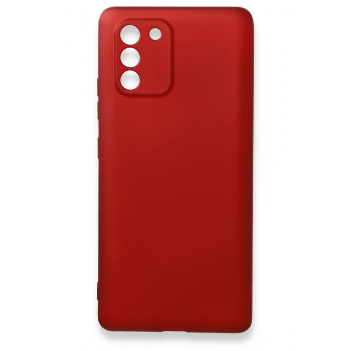 Samsung Galaxy A91 / S10 Lite Kılıf First Silikon - Bordo