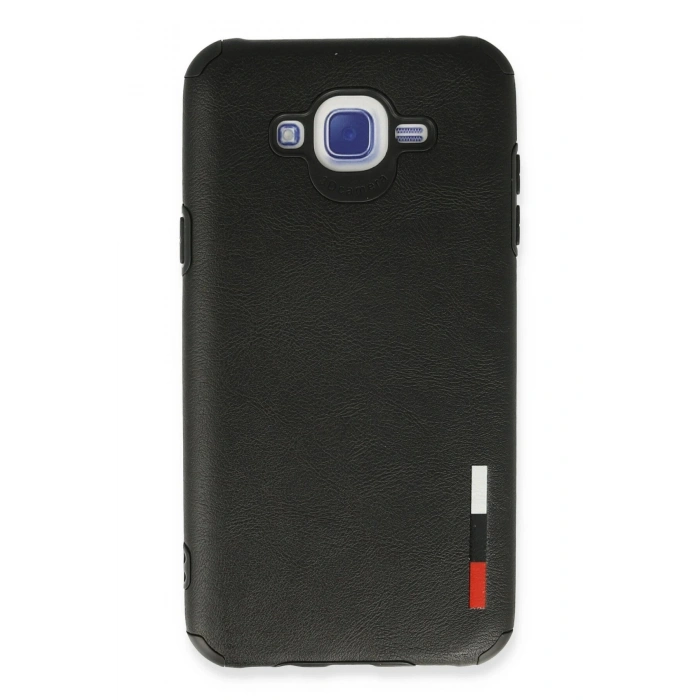 Samsung Galaxy J7 Kılıf Loop Deri Silikon - Siyah