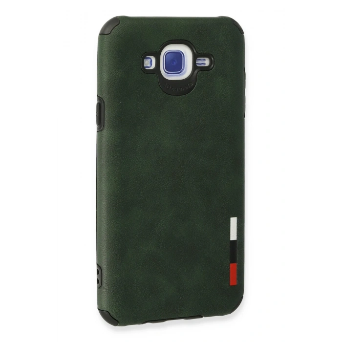 Samsung Galaxy J7 Kılıf Loop Deri Silikon - Yeşil