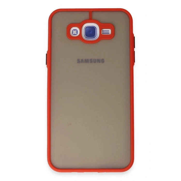 Samsung Galaxy J7 Kılıf Montreal Silikon Kapak - Kırmızı