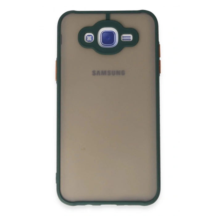 Samsung Galaxy J7 Kılıf Montreal Silikon Kapak - Yeşil
