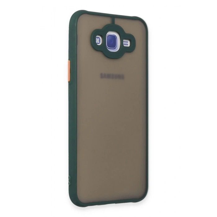 Samsung Galaxy J7 Kılıf Montreal Silikon Kapak - Yeşil