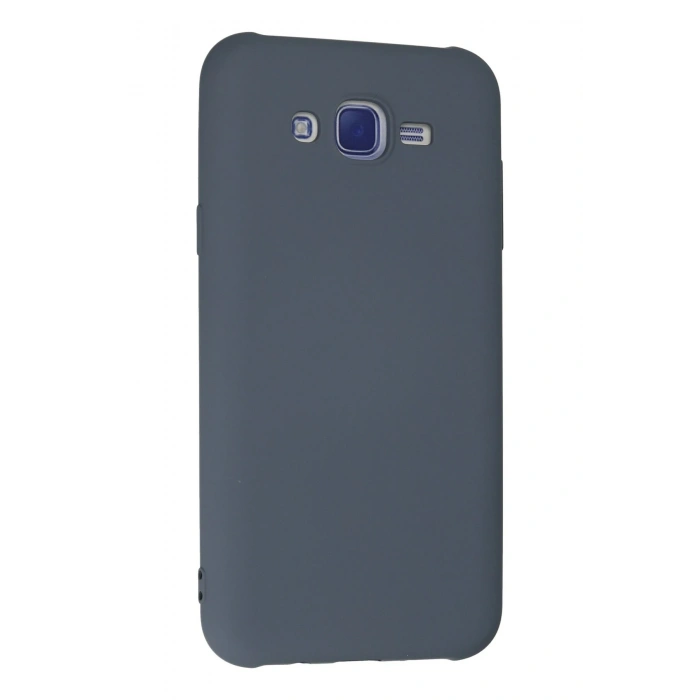 Samsung Galaxy J7 Kılıf Nano içi Kadife Silikon - Gri