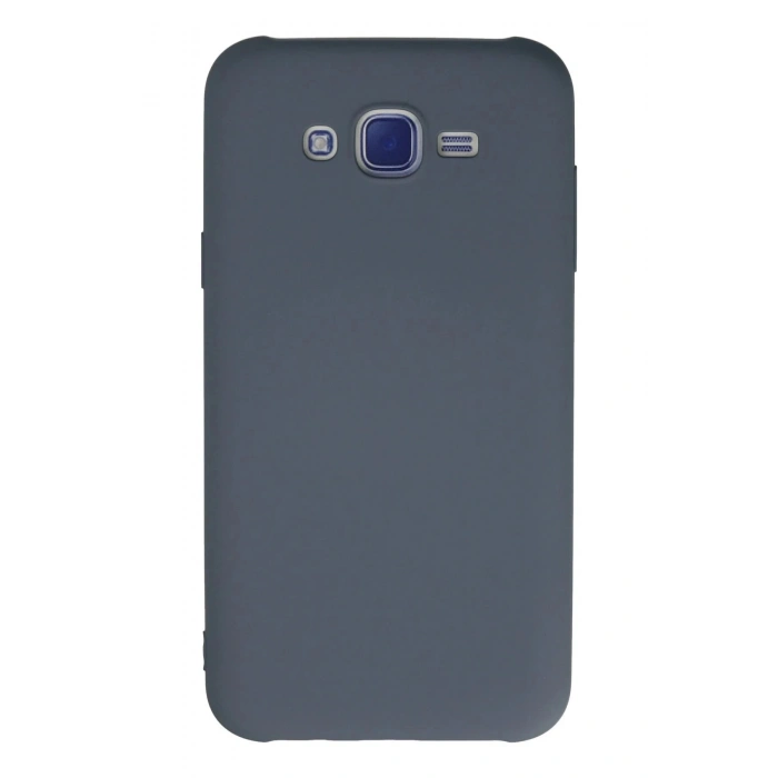 Samsung Galaxy J7 Kılıf Nano içi Kadife Silikon - Gri