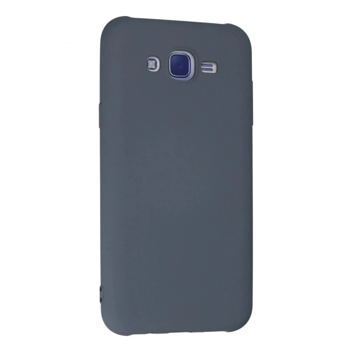 Samsung Galaxy J7 Kılıf Nano içi Kadife Silikon - Gri