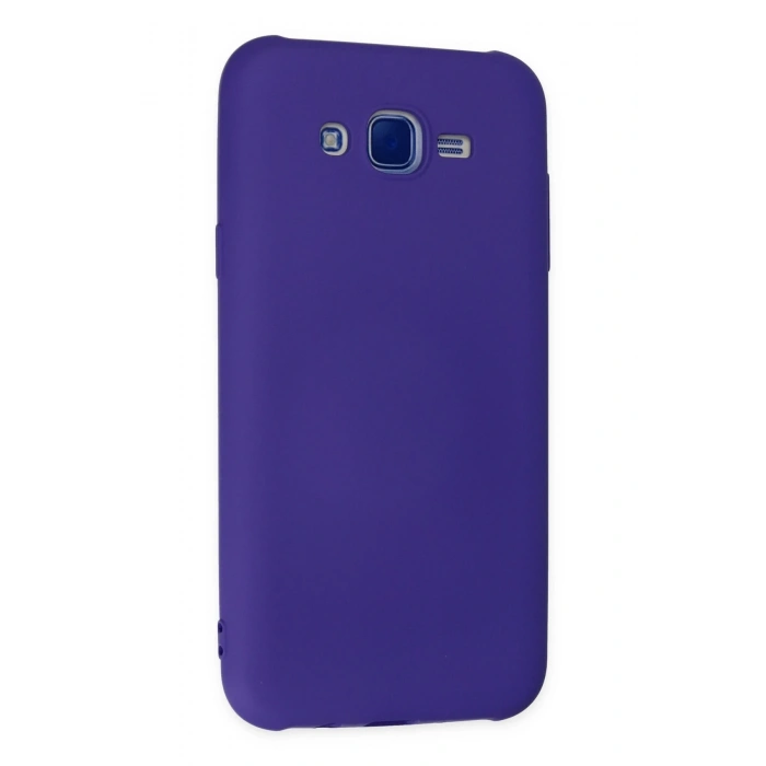 Samsung Galaxy J7 Kılıf Nano içi Kadife Silikon - Mor