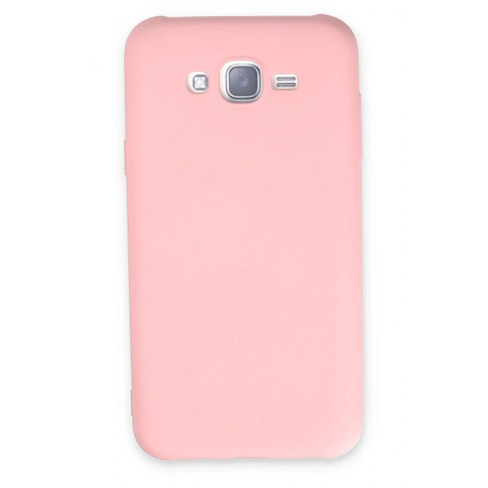 Samsung Galaxy J7 Kılıf Nano içi Kadife Silikon - Pudra