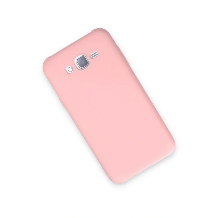Samsung Galaxy J7 Kılıf Nano içi Kadife Silikon - Pudra