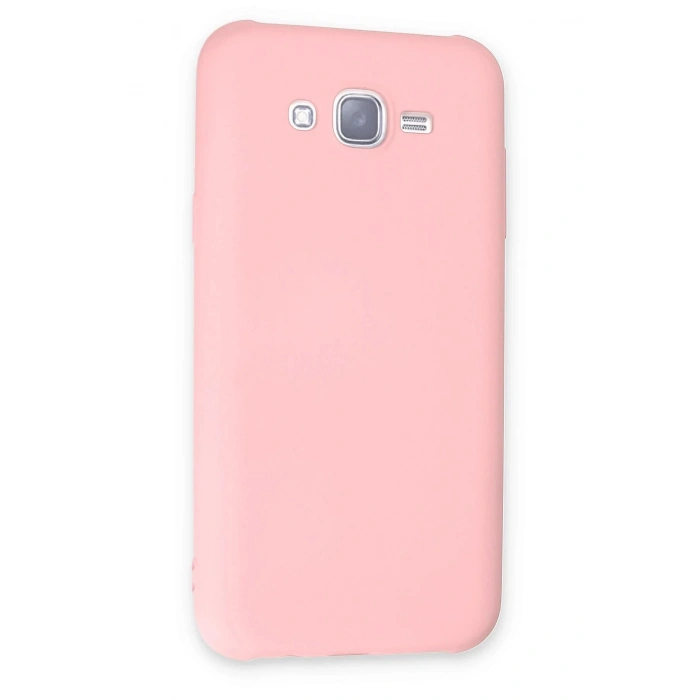Samsung Galaxy J7 Kılıf Nano içi Kadife Silikon - Pudra