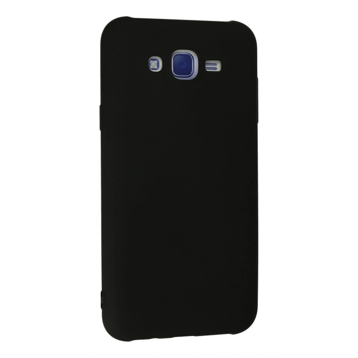 Samsung Galaxy J7 Kılıf Nano içi Kadife Silikon - Siyah