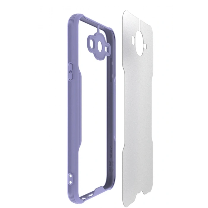 Samsung Galaxy J7 Kılıf Platin Silikon - Pembe