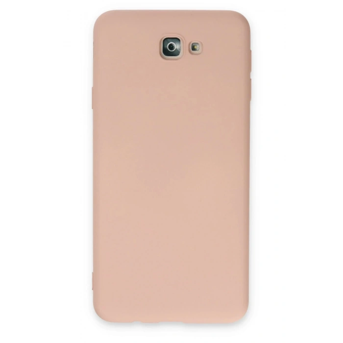 Samsung Galaxy J7 Prime Kılıf Nano içi Kadife Silikon - Pudra