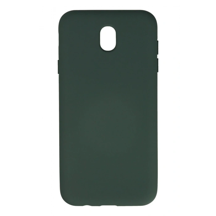 Samsung Galaxy J7 Pro / J730 Kılıf Nano içi Kadife Silikon - Koyu Yeşil
