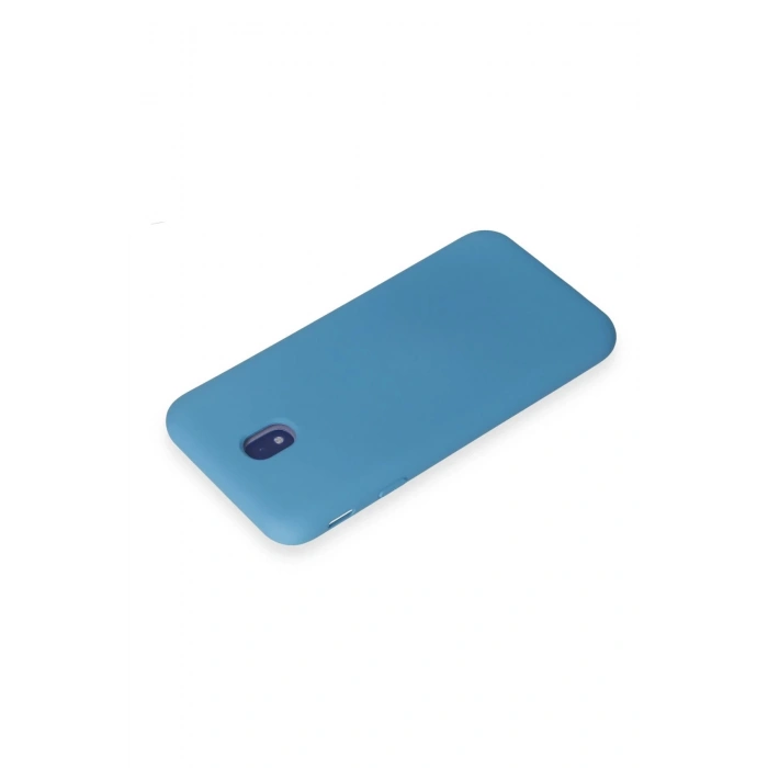 Samsung Galaxy J7 Pro / J730 Kılıf Nano içi Kadife Silikon - Mavi