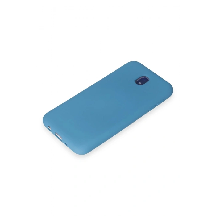Samsung Galaxy J7 Pro / J730 Kılıf Nano içi Kadife Silikon - Mavi