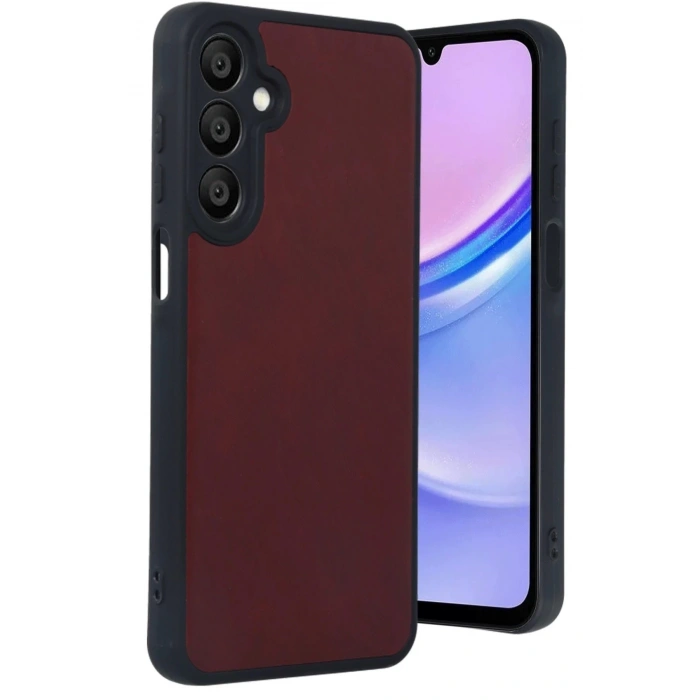 Samsung Galaxy M15 Kılıf Aras Deri Kapak - Bordo