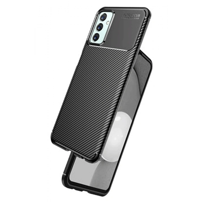 Samsung Galaxy M23 Kılıf Auto Focus Karbon Kapak - Siyah
