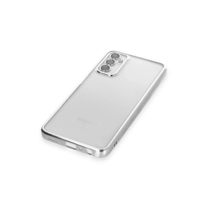 Samsung Galaxy M23 Kılıf Lensli Silikon - Gümüş