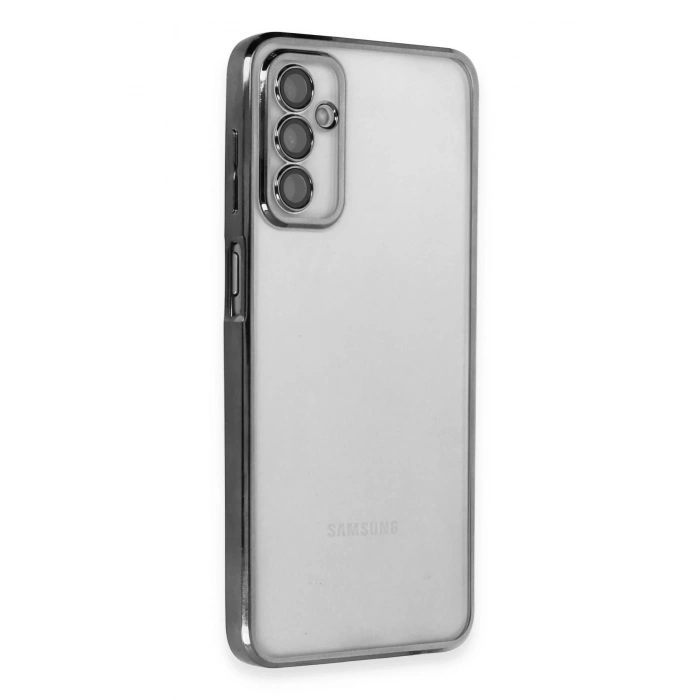 Samsung Galaxy M23 Kılıf Lensli Silikon - Siyah