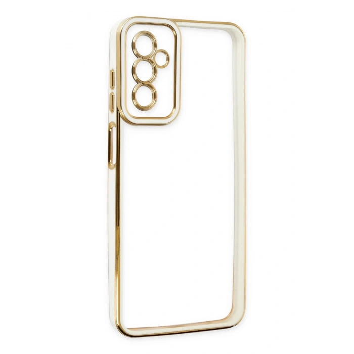 Samsung Galaxy M23 Kılıf Liva Lens Silikon - Beyaz