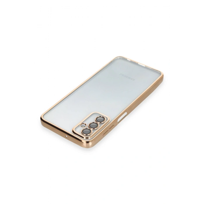 Samsung Galaxy M23 Kılıf Razer Lensli Silikon - Gold