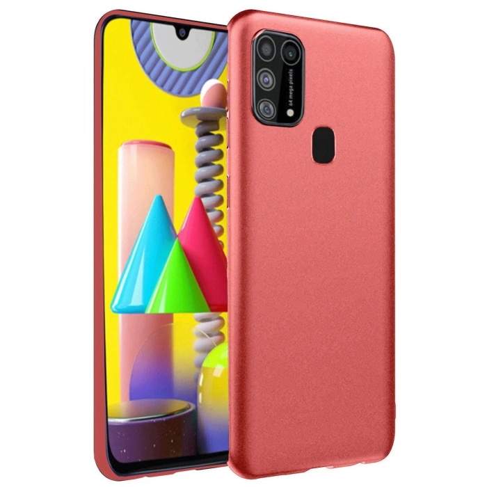Samsung Galaxy M31 Kılıf Nano içi Kadife Silikon - Kiremit
