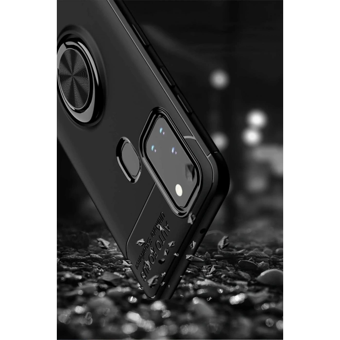 Samsung Galaxy M31 Kılıf Range Yüzüklü Silikon - Kırmızı