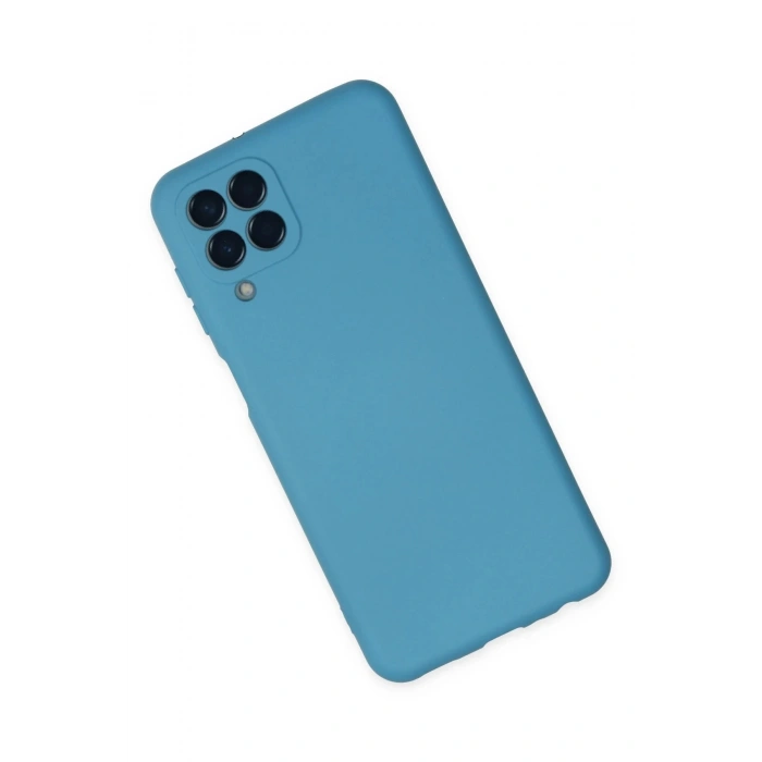 Samsung Galaxy M33 Kılıf Nano içi Kadife Silikon - Mavi