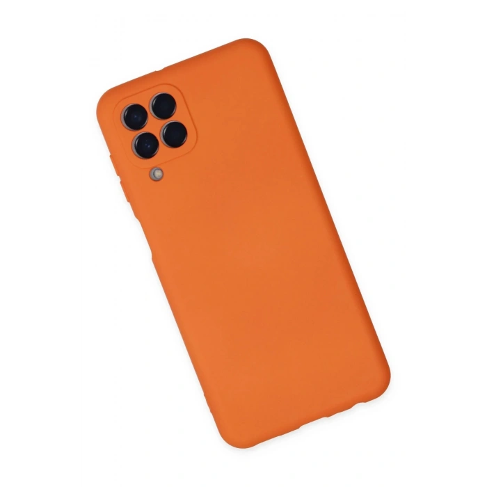 Samsung Galaxy M33 Kılıf Nano içi Kadife Silikon - Turuncu
