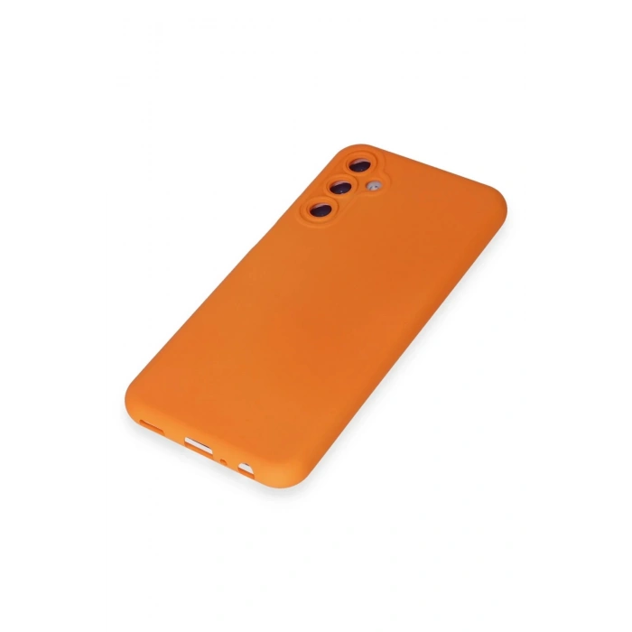 Samsung Galaxy M34 5G Kılıf Nano içi Kadife Silikon - Turuncu