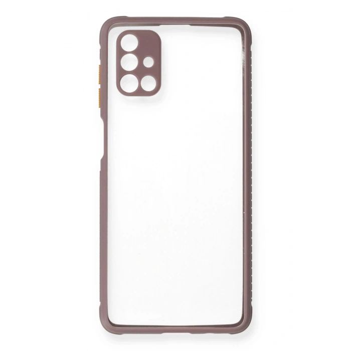 Samsung Galaxy M51 Kılıf Miami Şeffaf Silikon - Açık Mor