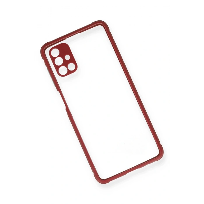 Samsung Galaxy M51 Kılıf Miami Şeffaf Silikon - Fuşya