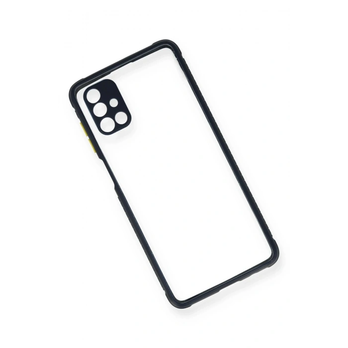 Samsung Galaxy M51 Kılıf Miami Şeffaf Silikon - Lacivert