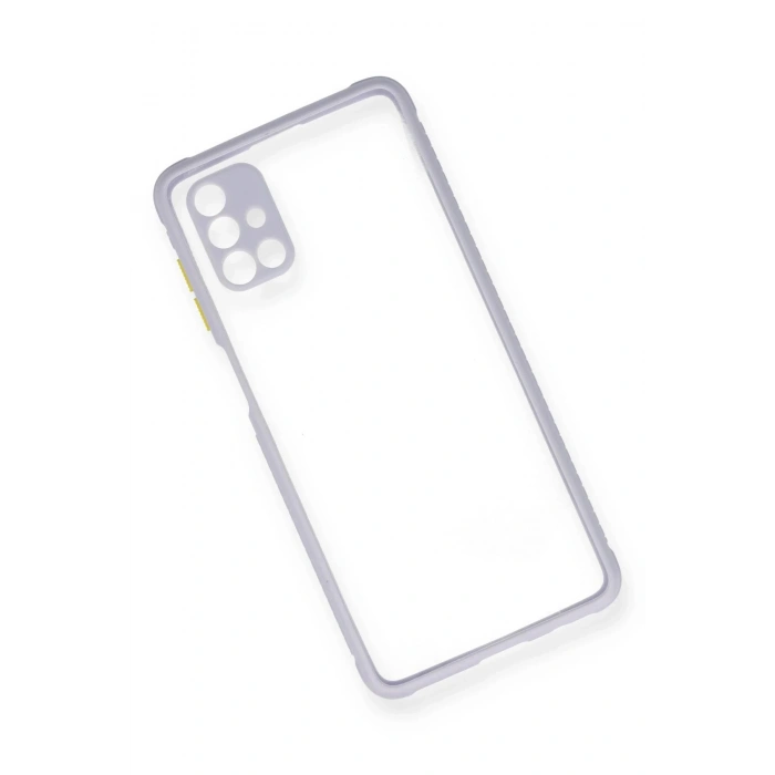 Samsung Galaxy M51 Kılıf Miami Şeffaf Silikon - Lila